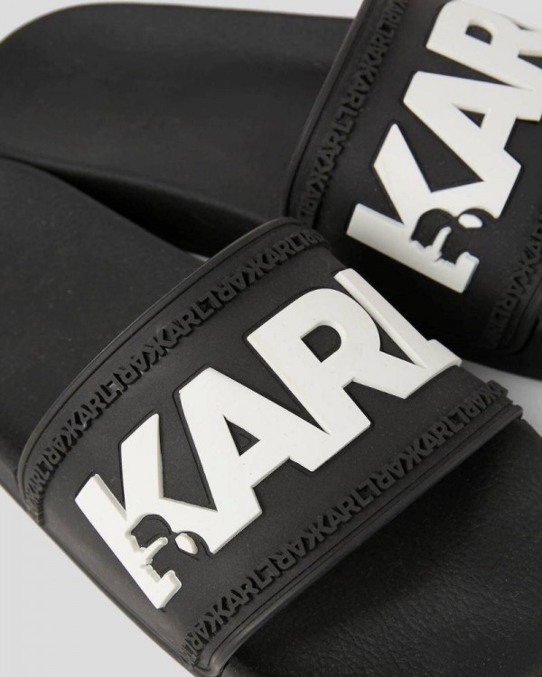 Karl Lagerfeld Sandalias Chancletas Hombre Negro KL70004 KONDO