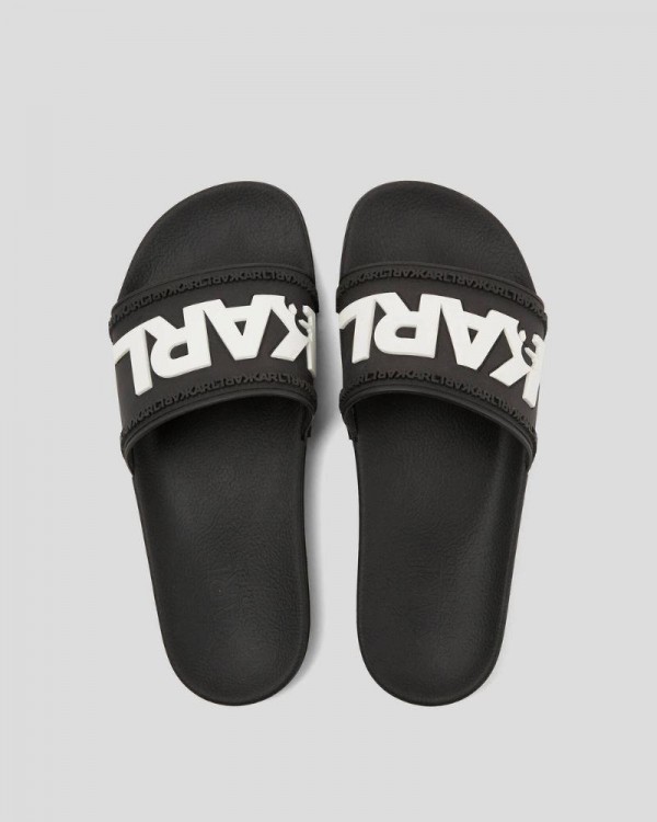 Karl Lagerfeld Sandalias Chancletas Hombre Negro KL70004 KONDO