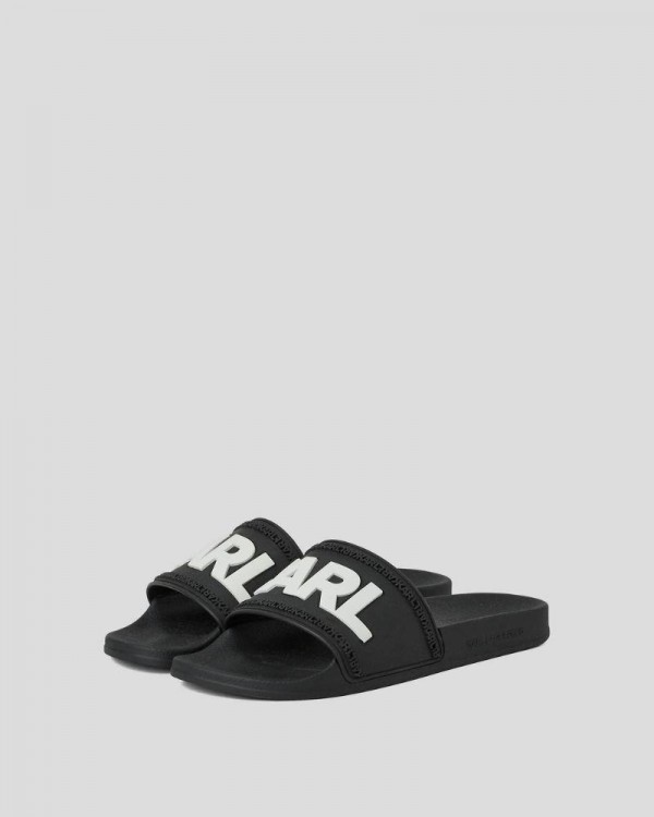 Karl Lagerfeld Sandalias Chancletas Hombre Negro KL70004 KONDO