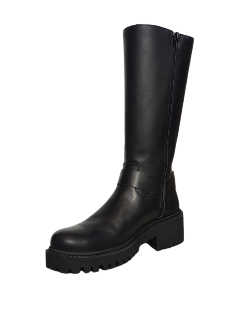  Botas Militares Mujer RKS Negro MOTERA 3 HEBILLAS