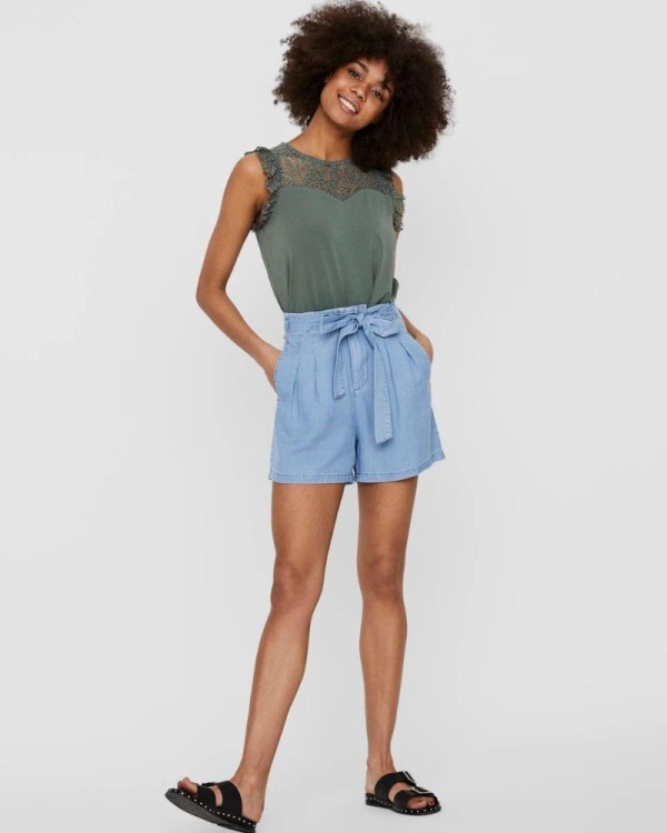 Bermudas Mulher VERO MODA Azul 10209543 MIA