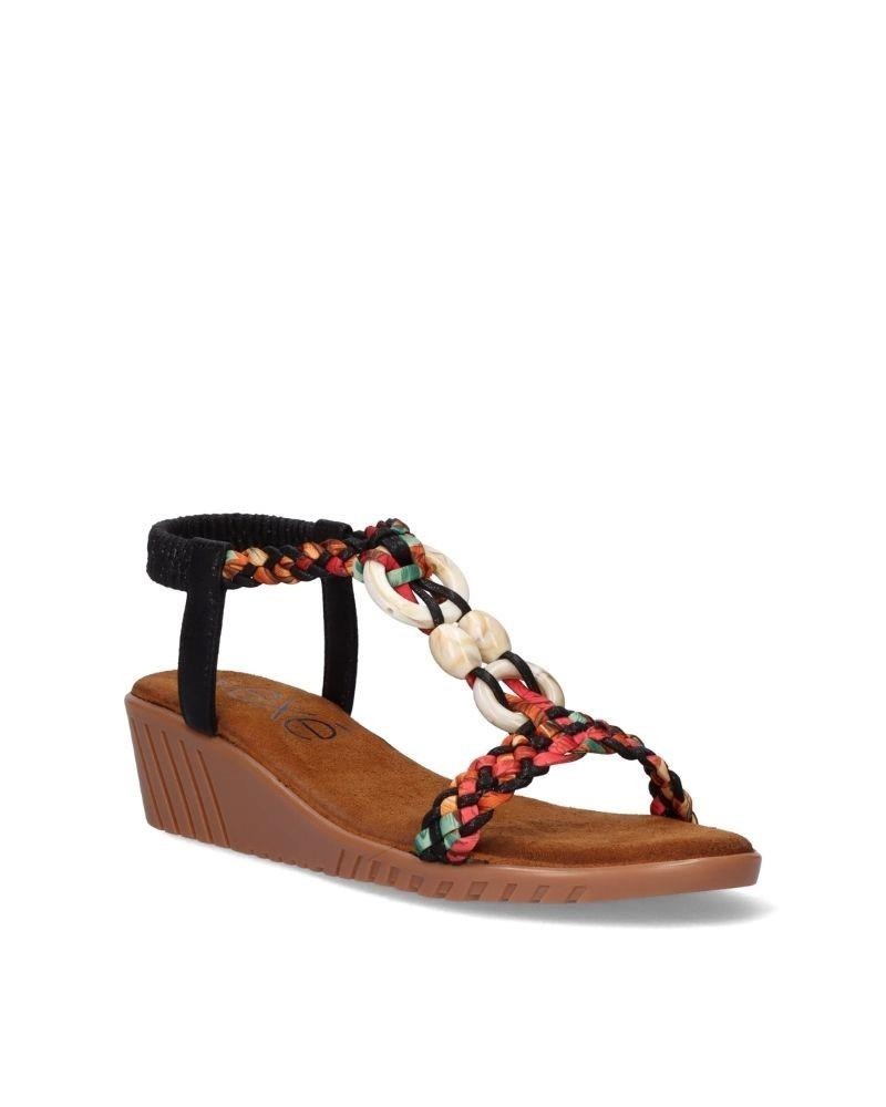 Sandalias Abiertas Mujer EXE Negro 721 EX9