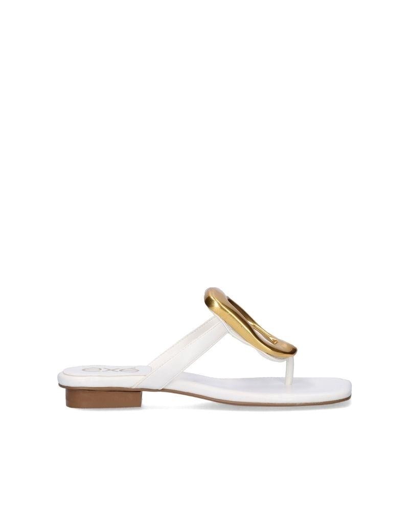 Sandalias Exe Storm blancas con tacón, frescas y elegantes