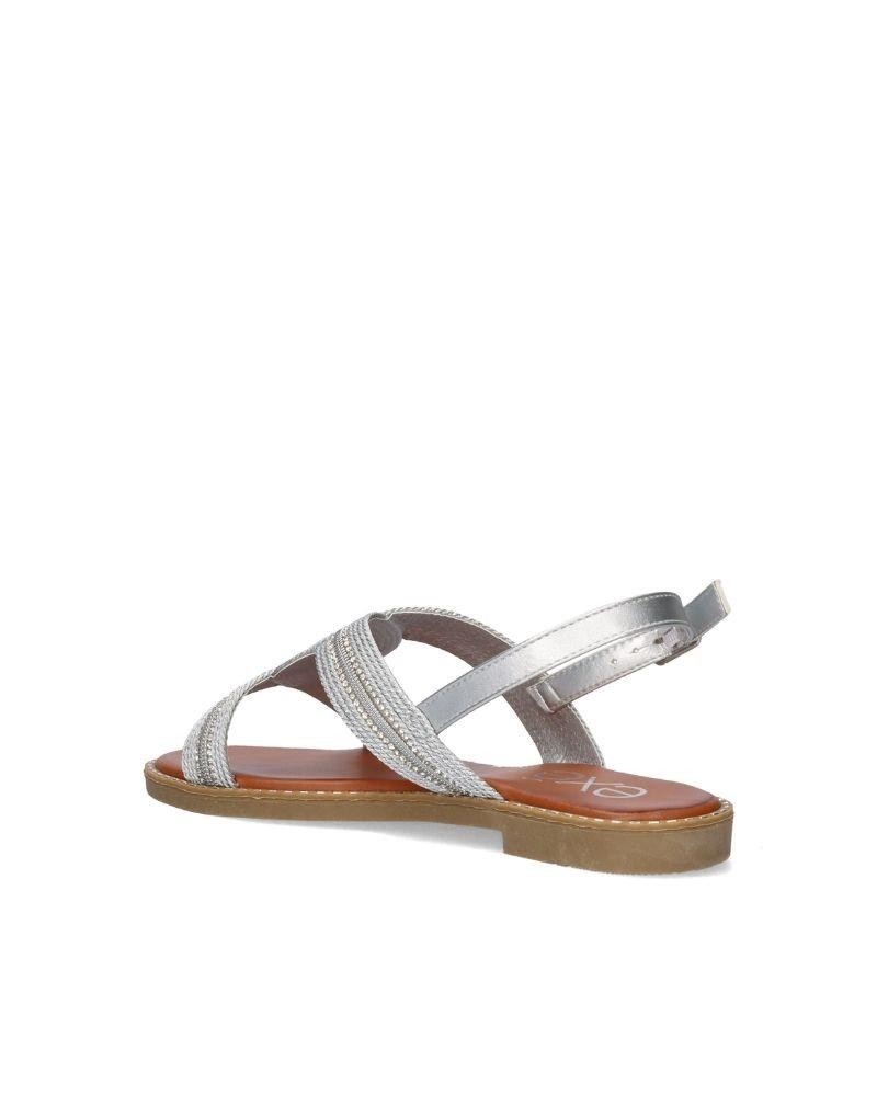EXE Sandalias Abiertas Mujer Plata P3375 151