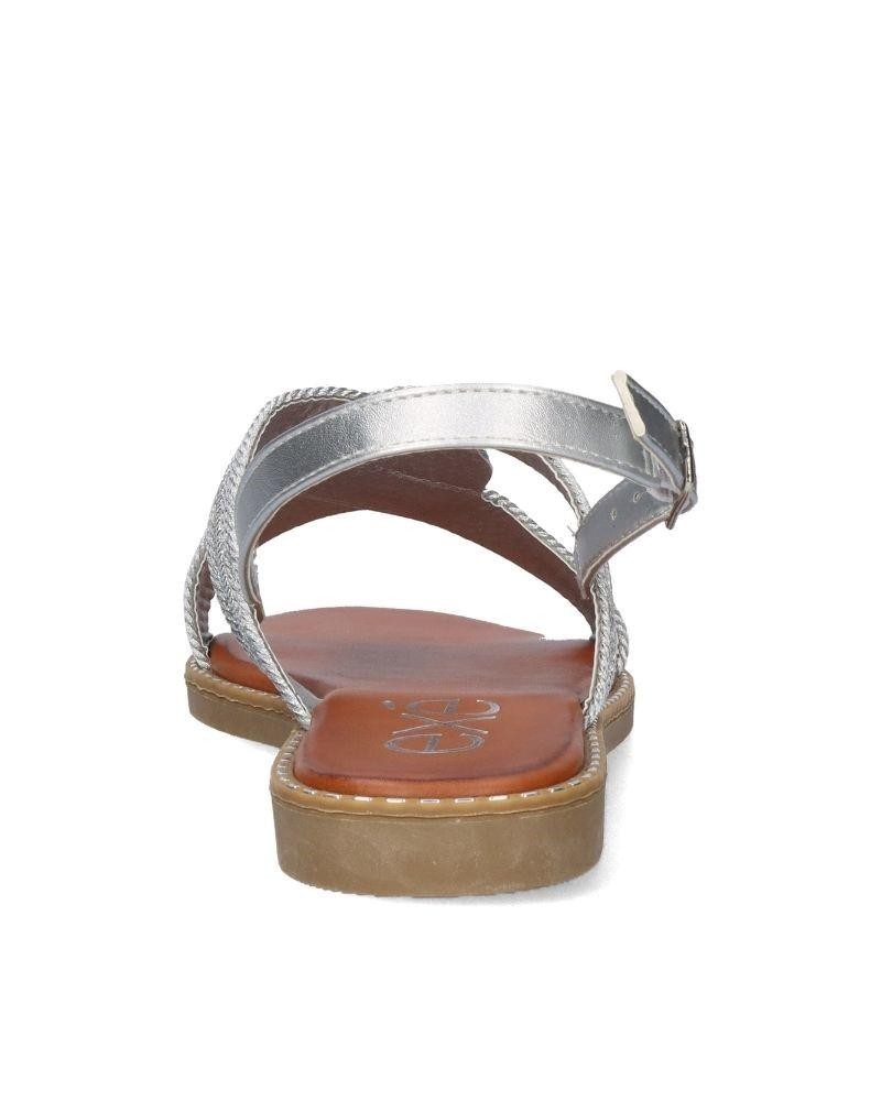 EXE Sandalias Abiertas Mujer Plata P3375 151