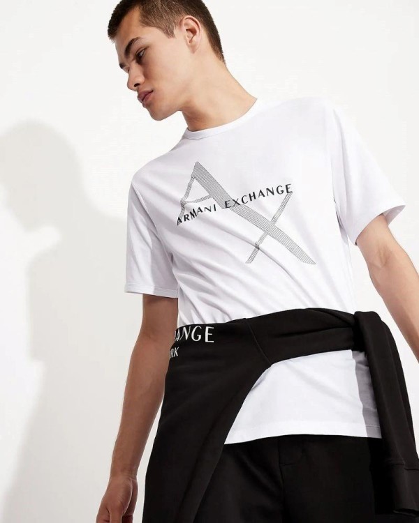 ARMANI EXCHANGE T-shirts Manga curta Homem Branco 8NZT76 Z8H4Z