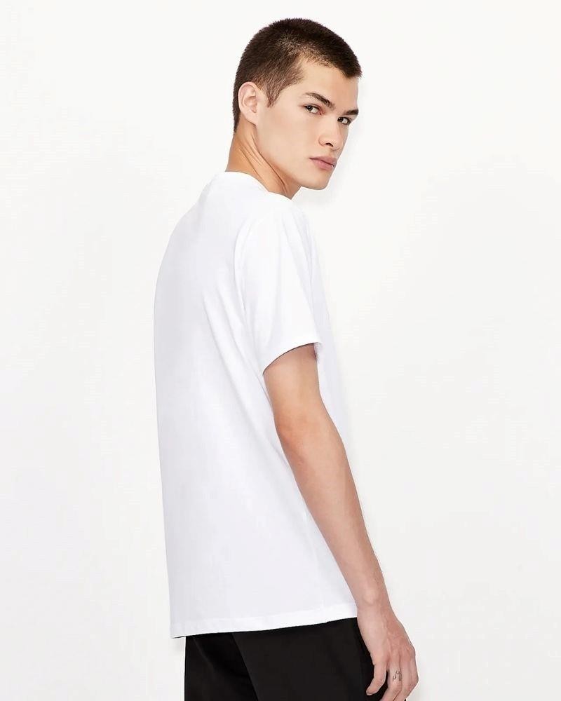 ARMANI EXCHANGE T-shirts Manga curta Homem Branco 8NZT76 Z8H4Z