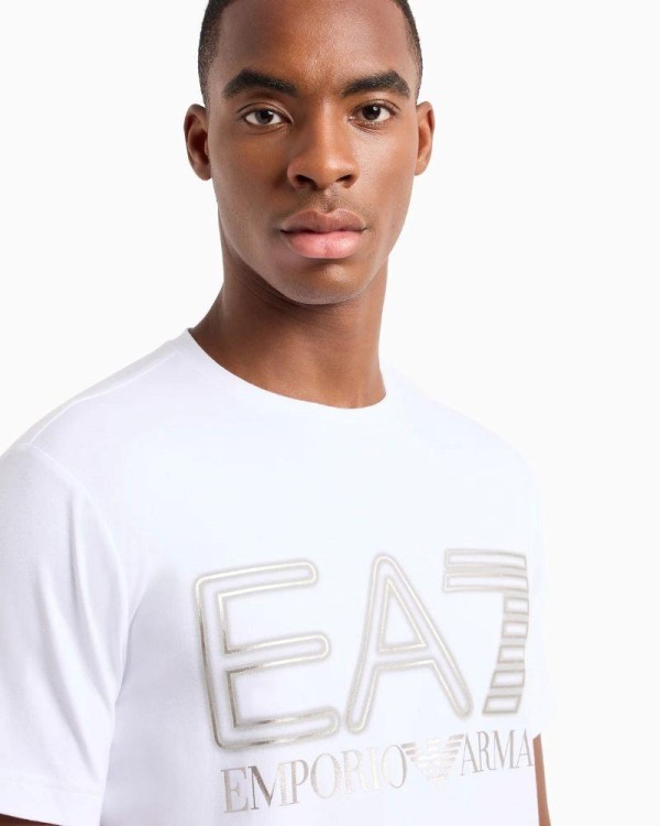 EA7 Camisetas Manga corta Hombre Blanco 3DPT37 PJMUZ