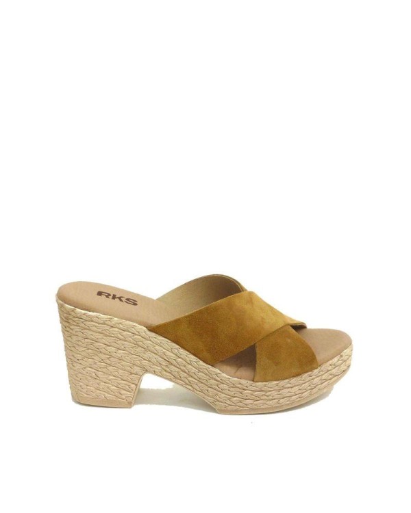 Sandalias Abertas Alpargatas Mulher RKS Marrom 364030