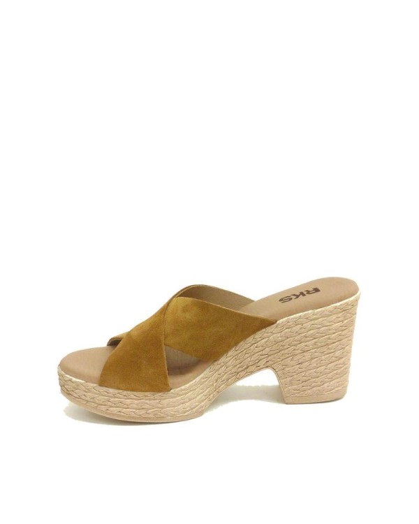 Sandalias Abertas Alpargatas Mulher RKS Marrom 364030