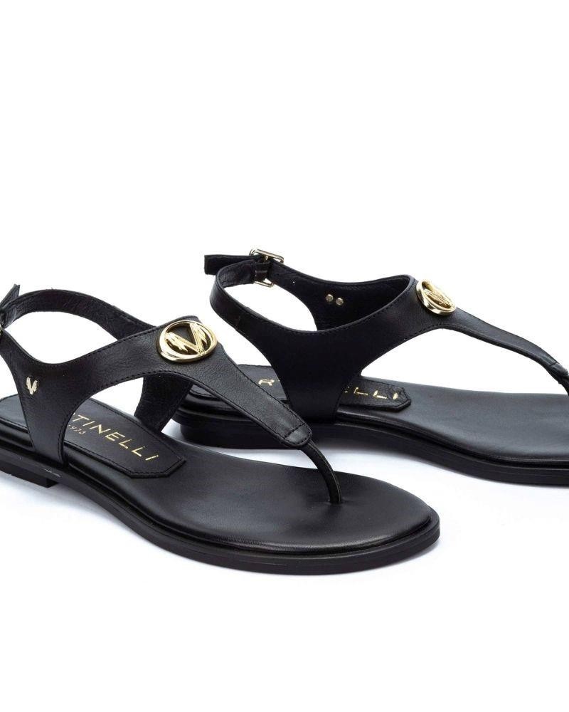 MARTINELLI Sandalias Abiertas Mujer Negro MAZZINI 1535 B006Z