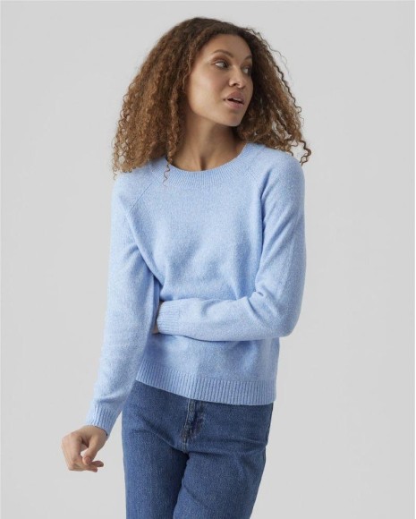 T-shirt manga comprida Mulher VERO MODA Azul 10201022 DOFFY
