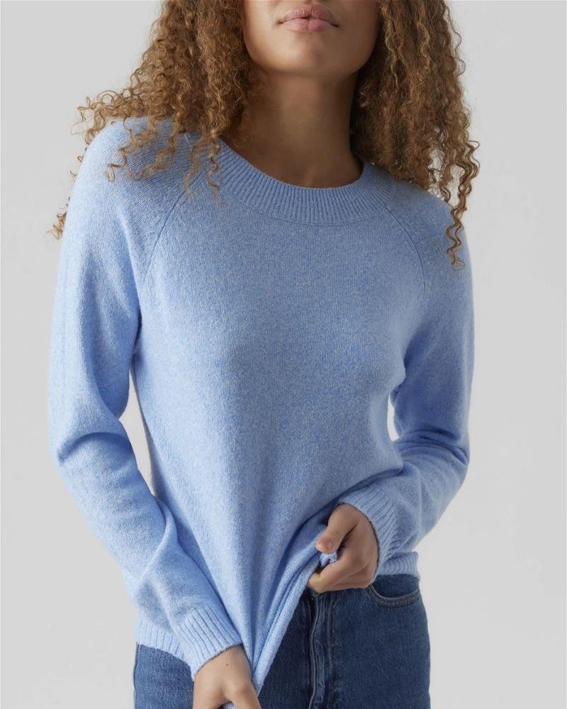 T-shirt manga comprida Mulher VERO MODA Azul 10201022 DOFFY