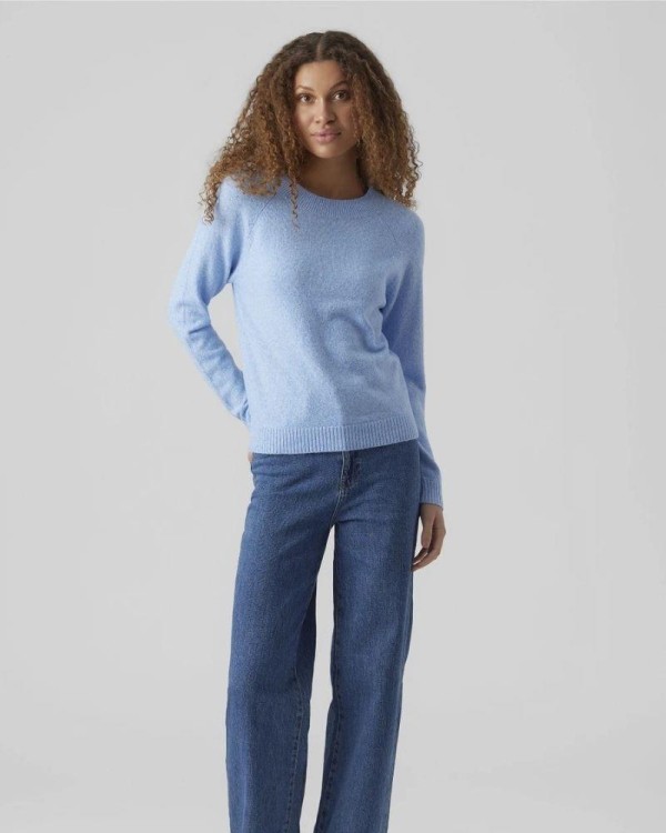 T-shirt manga comprida Mulher VERO MODA Azul 10201022 DOFFY
