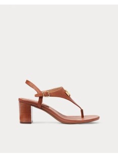 Sandalias con cuña Polo Ralph Lauren para mujer color marrón, elegantes y clásicas