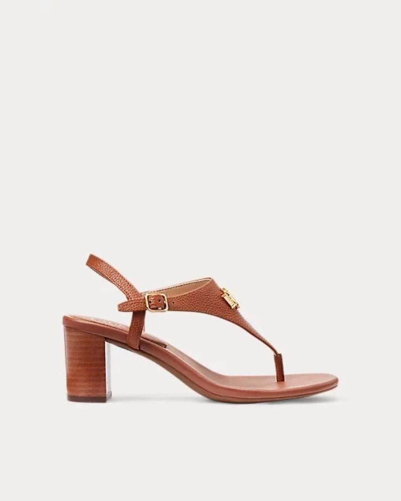 Sandalias con cuña Polo Ralph Lauren para mujer color marrón, elegantes y clásicas