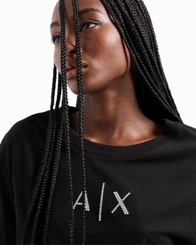 ARMANI EXCHANGE T-shirts Manga curta Mulher Preto 3DYTAG YJG3Z