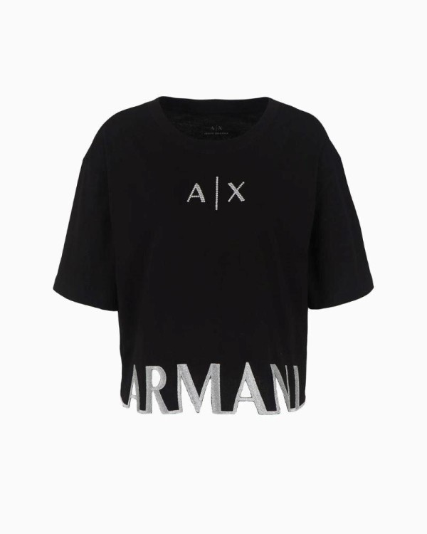 ARMANI EXCHANGE T-shirts Manga curta Mulher Preto 3DYTAG YJG3Z