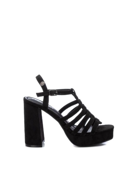 Refresh sandalias de tacón de color negro, clásicas y sofisticadas