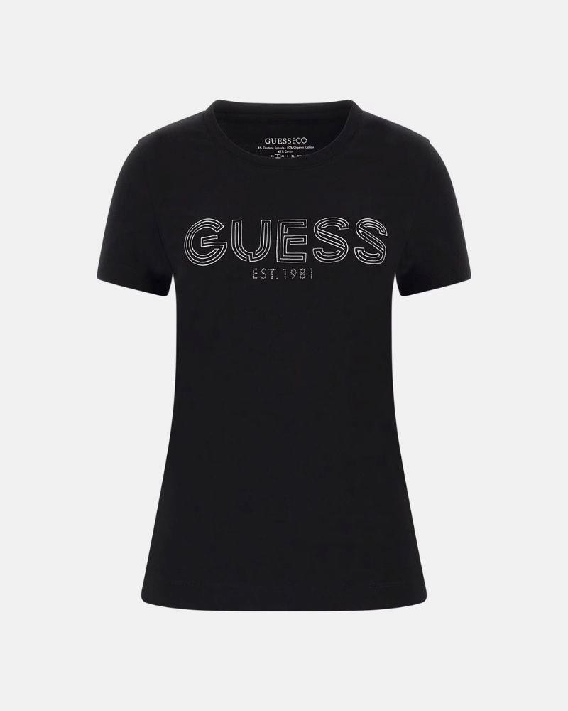 GUESS Camisetas Manga corta Mujer Negro W4RI29J1314