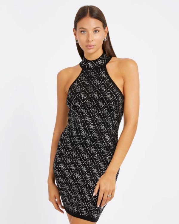 GUESS Vestidos  Manga corta Mujer Negro W4RK83Z2YJ2