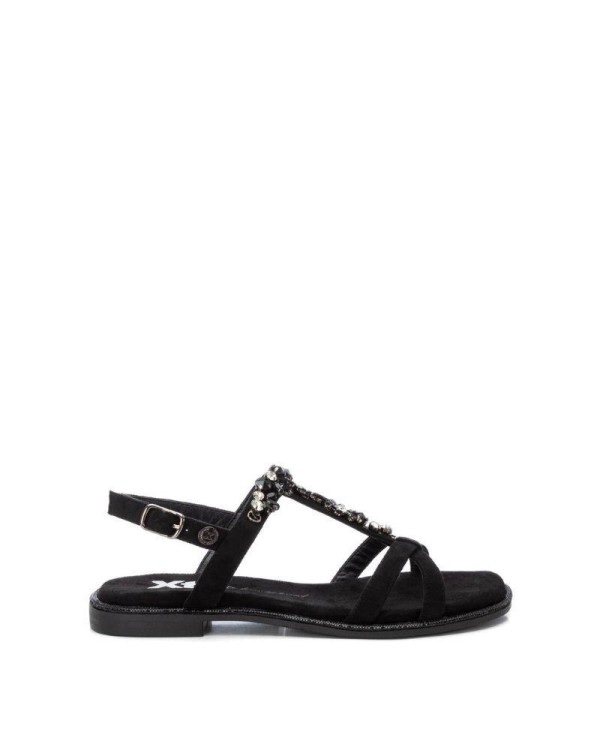 Sandalias planas negras Xti para mujer, clásicas y elegantes