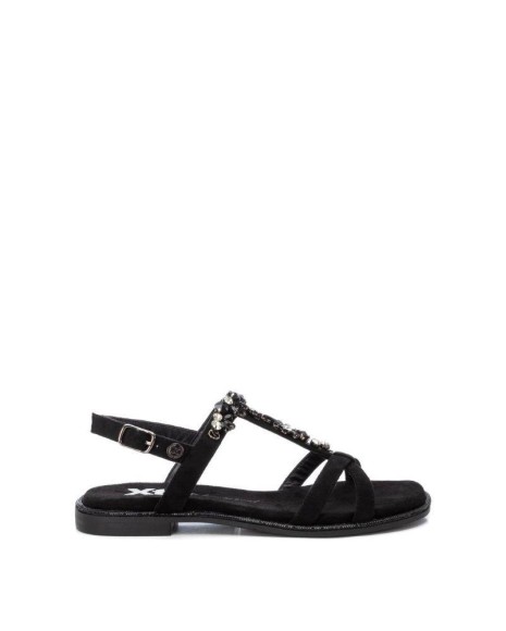 Sandalias planas negras Xti para mujer, clásicas y elegantes