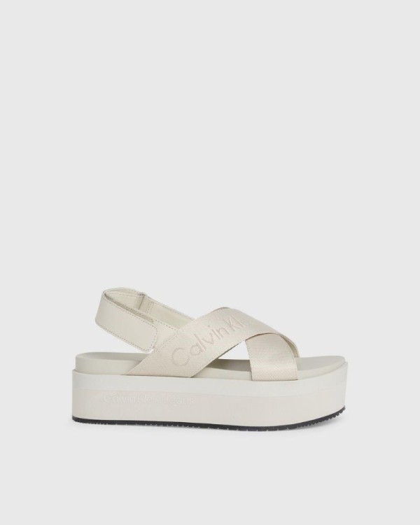 CALVIN KLEIN Sandálias Abertas Mulher Bege YW0YW01362