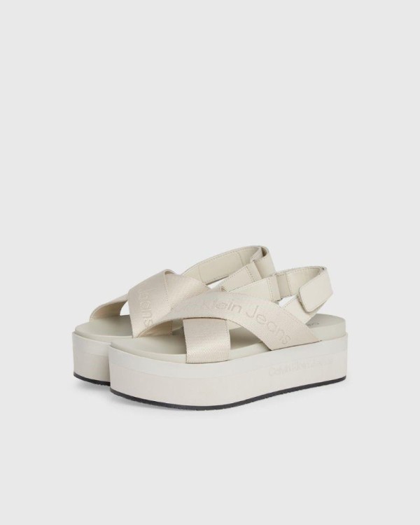 CALVIN KLEIN Sandalias Abiertas Mujer Beige YW0YW01362