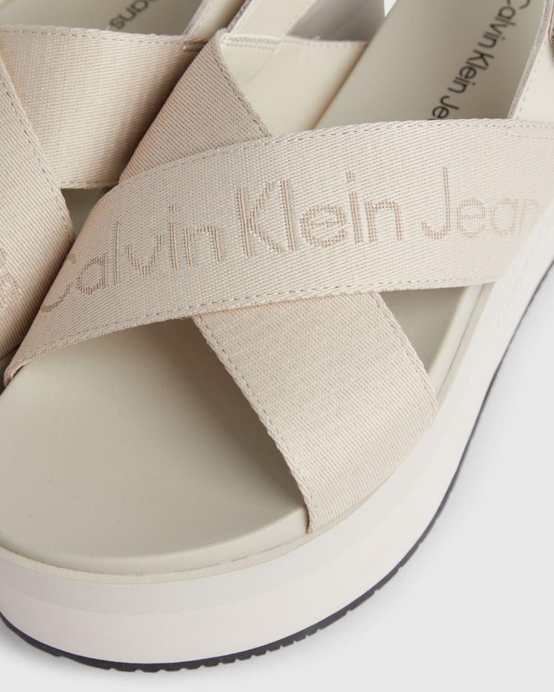 CALVIN KLEIN Sandalias Abiertas Mujer Beige YW0YW01362