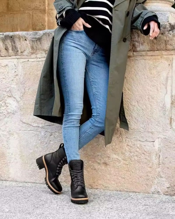 PANAMA JACK PT104332B002 PADMA B11 Botas Militares Mulher Preto