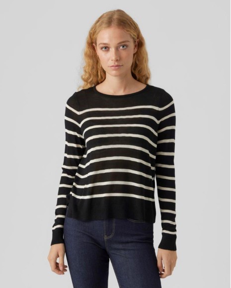 T-shirt manga comprida Mulher VERO MODA Preto 10282354 NOVA