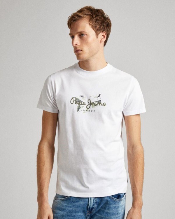 PEPE JEANS T-shirts Manga curta Homem Branco PM509208 COUNT