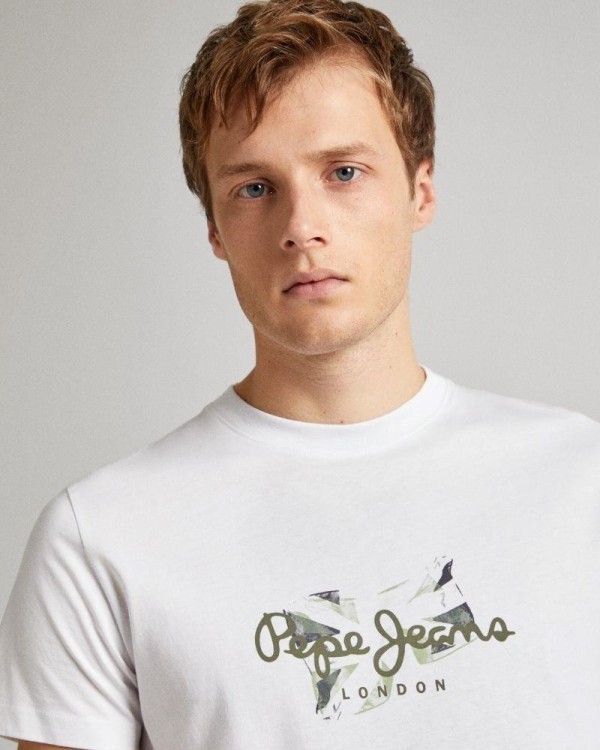 PEPE JEANS T-shirts Manga curta Homem Branco PM509208 COUNT