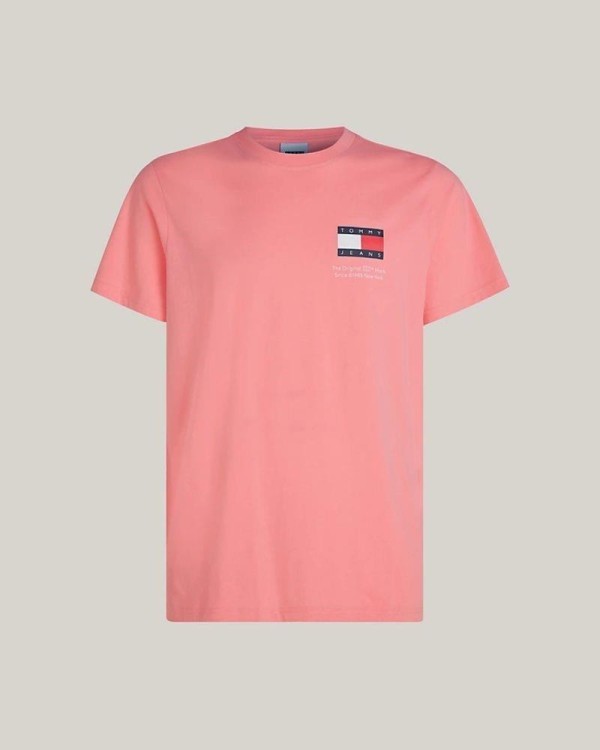 TOMMY HILFIGER Camisetas Manga corta Hombre Rosa DM0DM18263