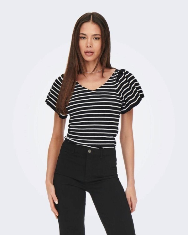 T-shirts Manga curta Mulher ONLY Preto 15283760 LEELO