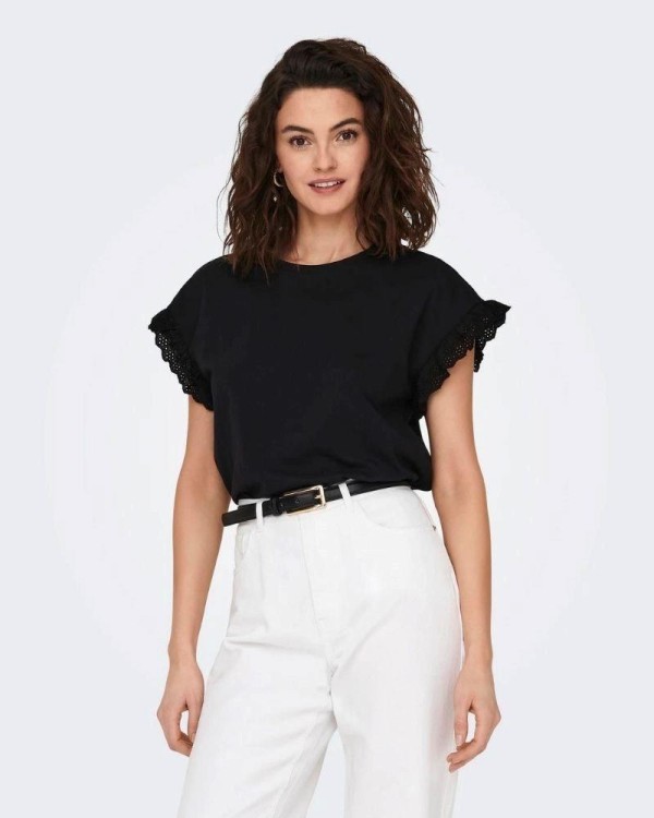 T-shirts Manga curta Mulher ONLY Preto 15255618 LIRIS