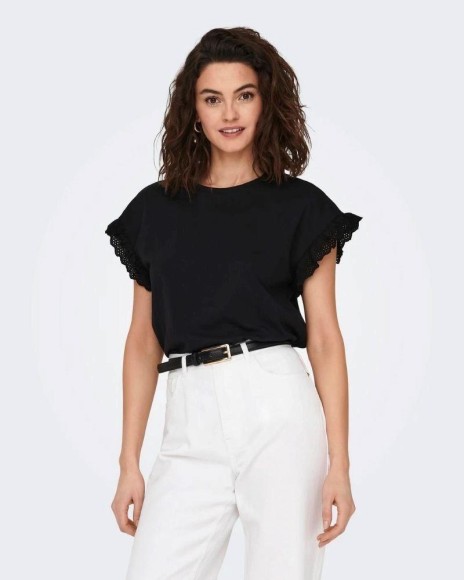 T-shirts Manga curta Mulher ONLY Preto 15255618 LIRIS