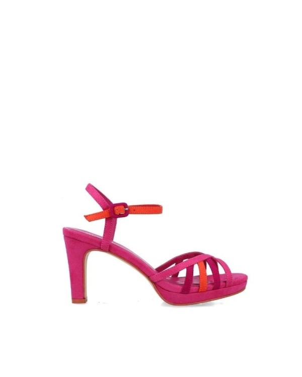 Menbur sandalias de fiesta rosas para mujer, elegantes y llamativas