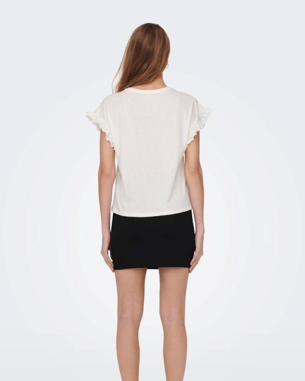T-shirts Manga curta Mulher ONLY Branco 15255618 LIRIS