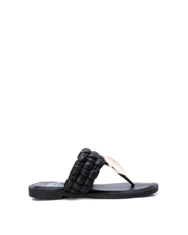 Xti sandalias planas negras para mujer, clásicas y versátiles