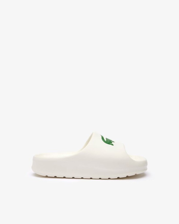 Sandálias Abertas Chinelos Mulher LACOSTE Branco 46CFA0028 SERVE SLIDE