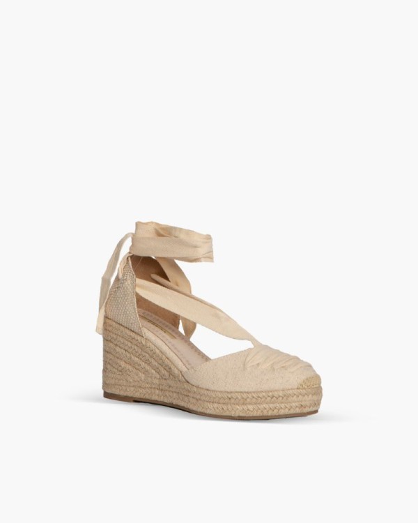 Corina Zapatos Alpargatas Mujer Beige M4305 VALENCIANA
