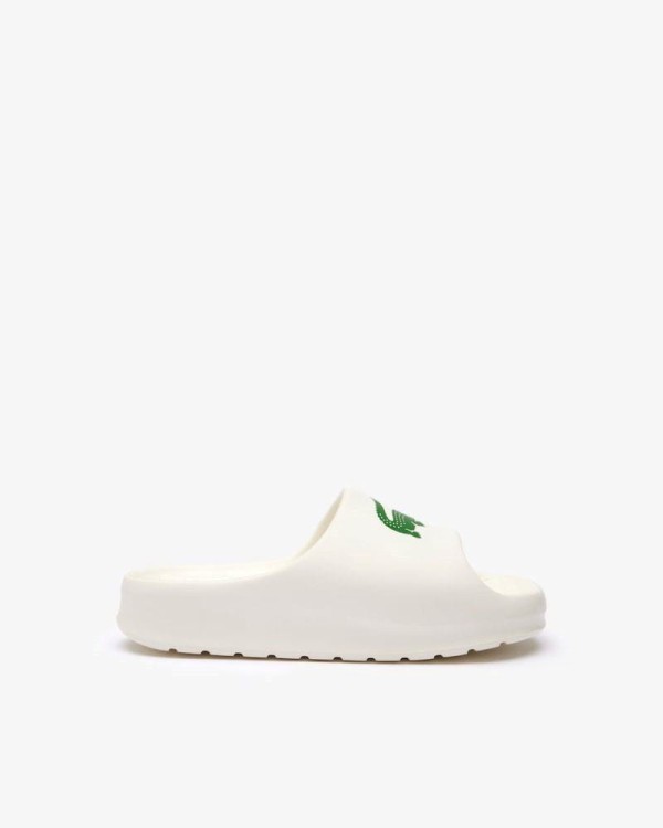  Sandalias Abiertas Chancletas Mujer LACOSTE Blanco 46CFA0028 SERVE SLIDE
