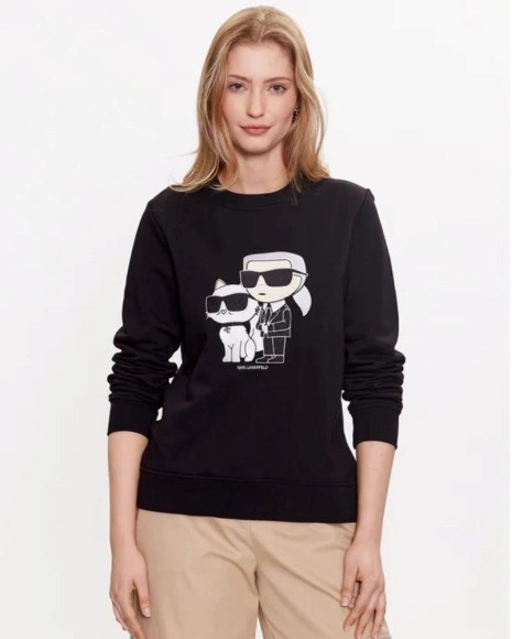  Sudaderas Sin capucha Mujer Karl Lagerfeld Negro 230W1803 IKONIK 2.0