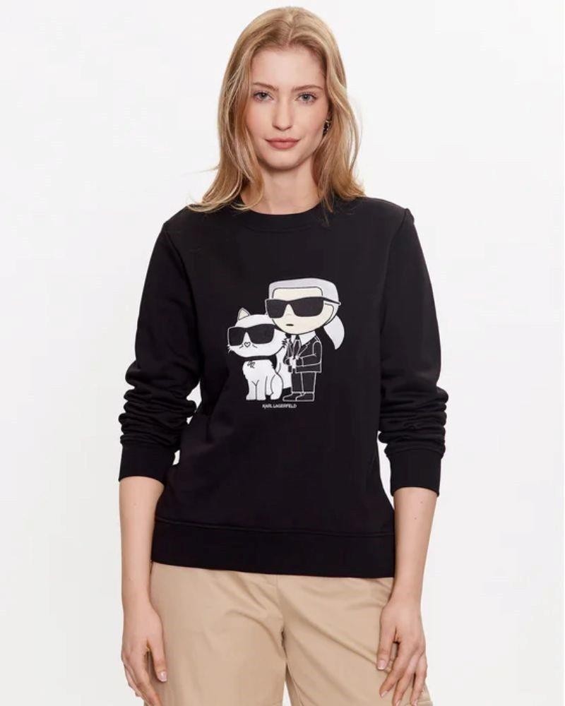  Sudaderas Sin capucha Mujer Karl Lagerfeld Negro 230W1803 IKONIK 2.0