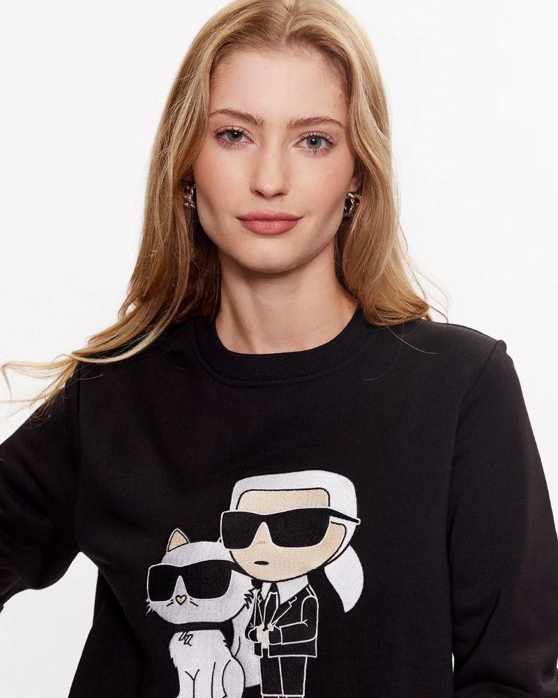  Sudaderas Sin capucha Mujer Karl Lagerfeld Negro 230W1803 IKONIK 2.0