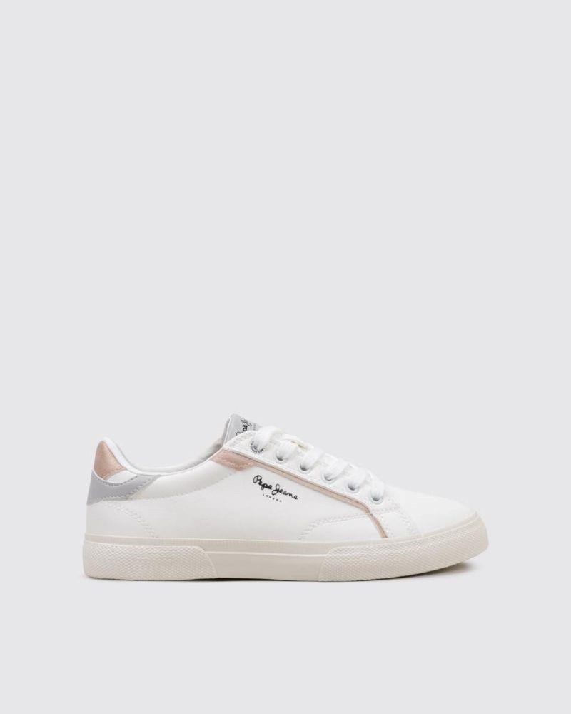 Sapatilhas Baixas Mulher PEPE JEANS Branco PLS31560 KENTON MIX W