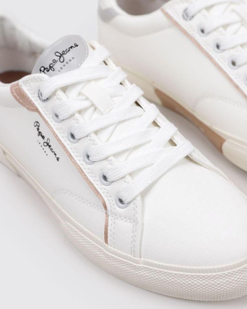 Sapatilhas Baixas Mulher PEPE JEANS Branco PLS31560 KENTON MIX W