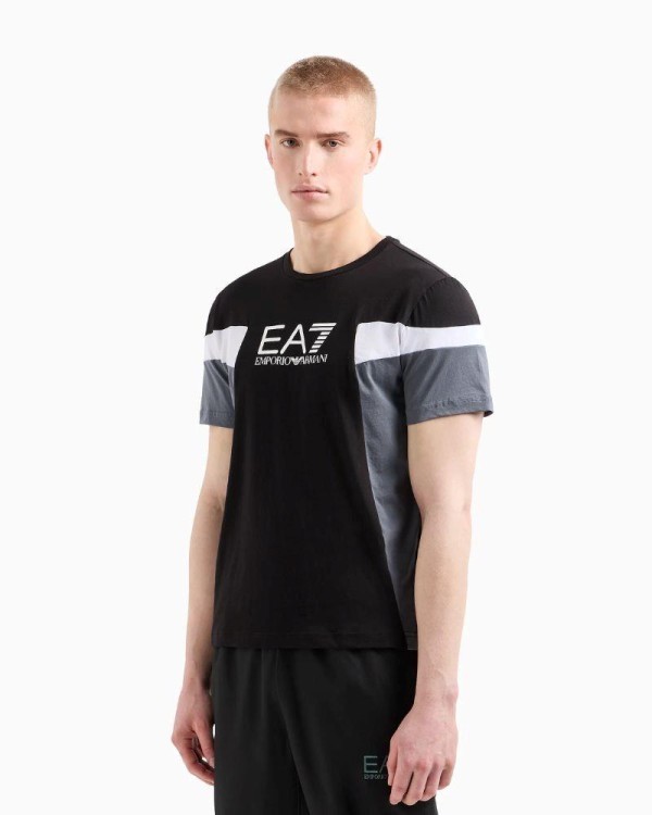 EA7 Camisetas Manga corta Hombre Negro 3DPT10 PJ02Z